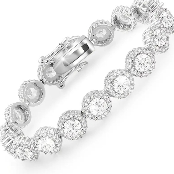 Elegant Authentic Silver Moissanite Bracelet 💎 Comes with GRA - Picture 2 of 7